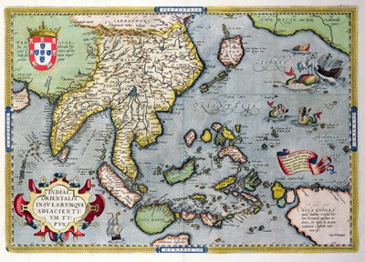 Map of India to New Guinea, c.1570-1603 by Abraham Ortelius